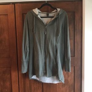 Long zip up hoodie